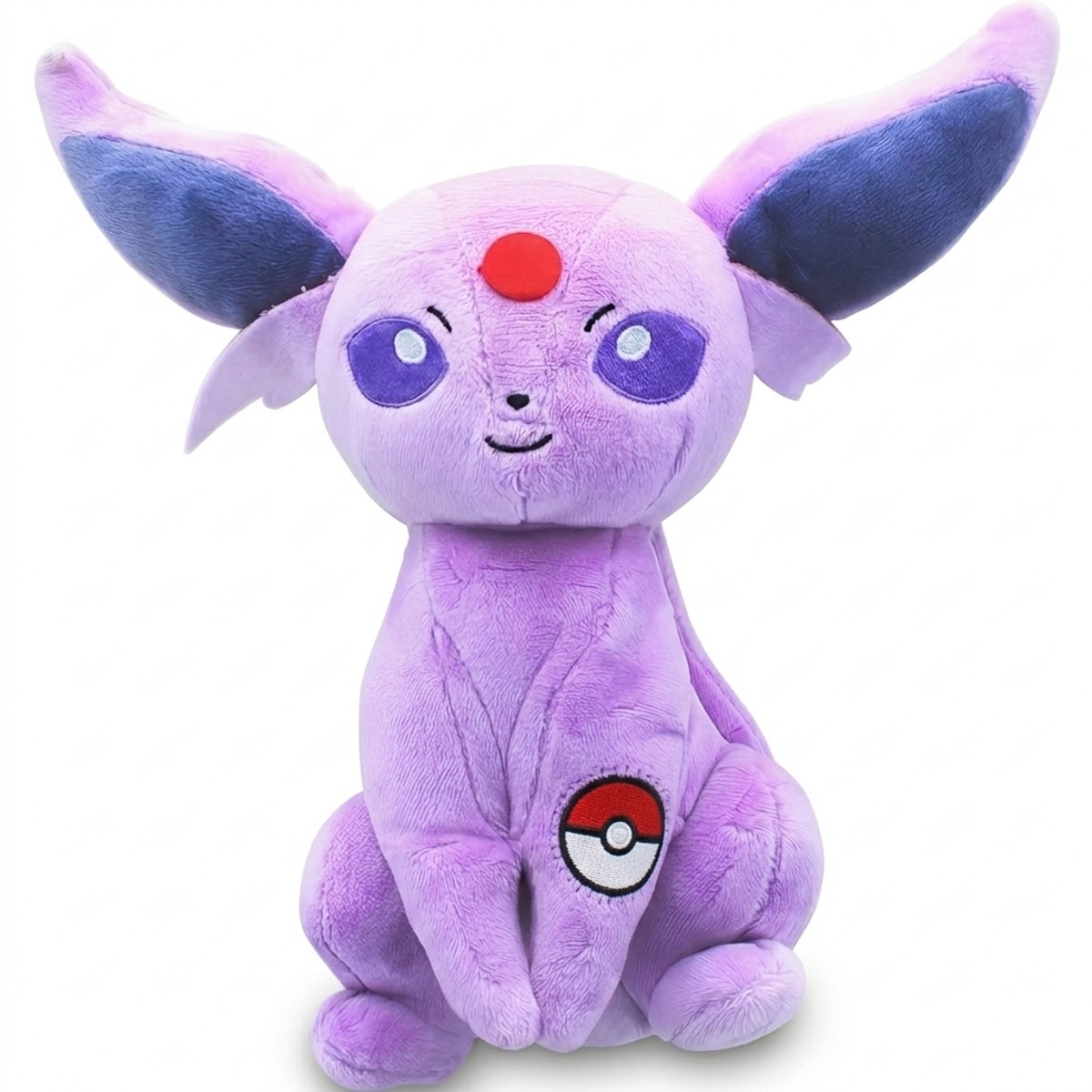 Espeon Knuffel met badge die de echtheid bewijst.
