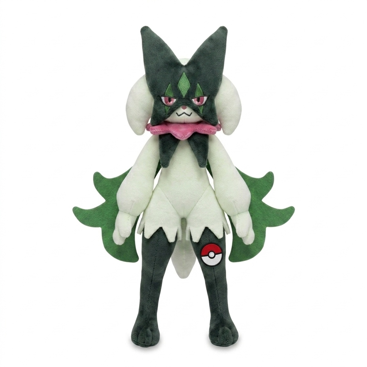 Meowscarada Knuffel met badge die de echtheid bewijst.