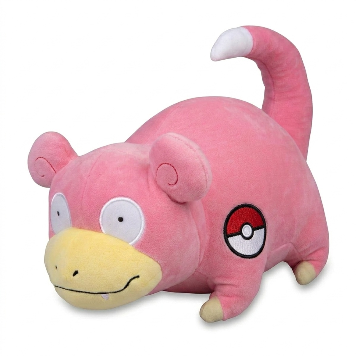 Slowpoke Knuffel met badge die de echtheid bewijst.