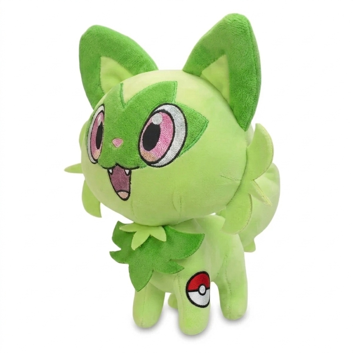Sprigatito Knuffel met badge die de echtheid bewijst.
