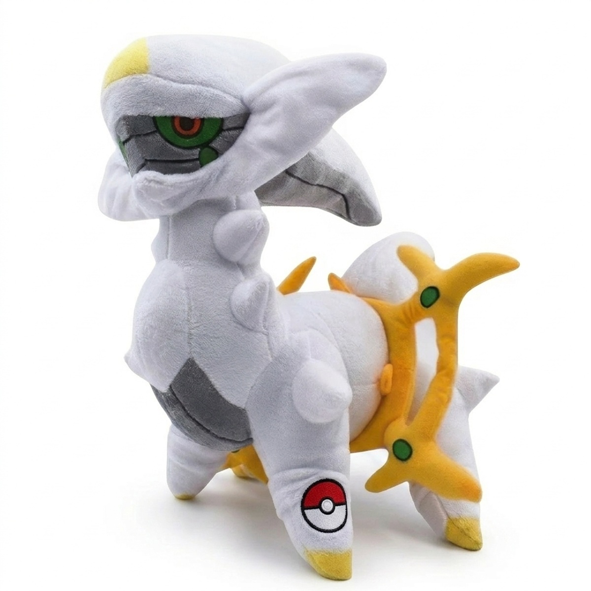 Arceus Knuffel met badge die de echtheid bewijst.
