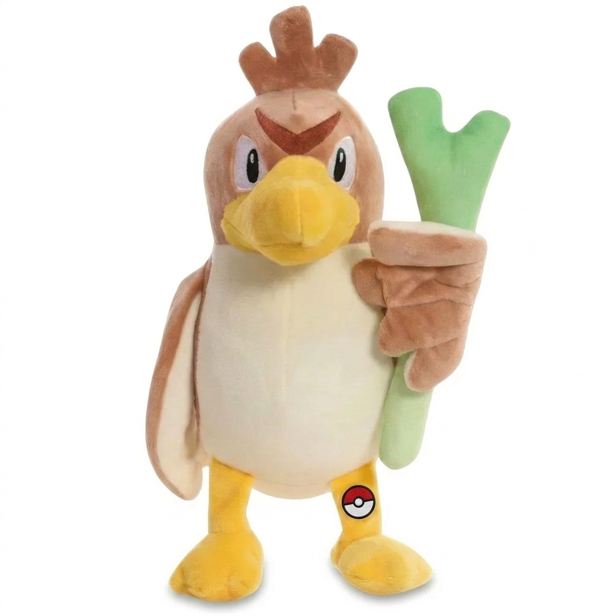 Farfetch'd Knuffel met badge die de echtheid bewijst.