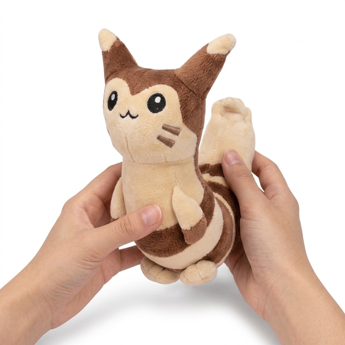 Furret Knuffel in handen