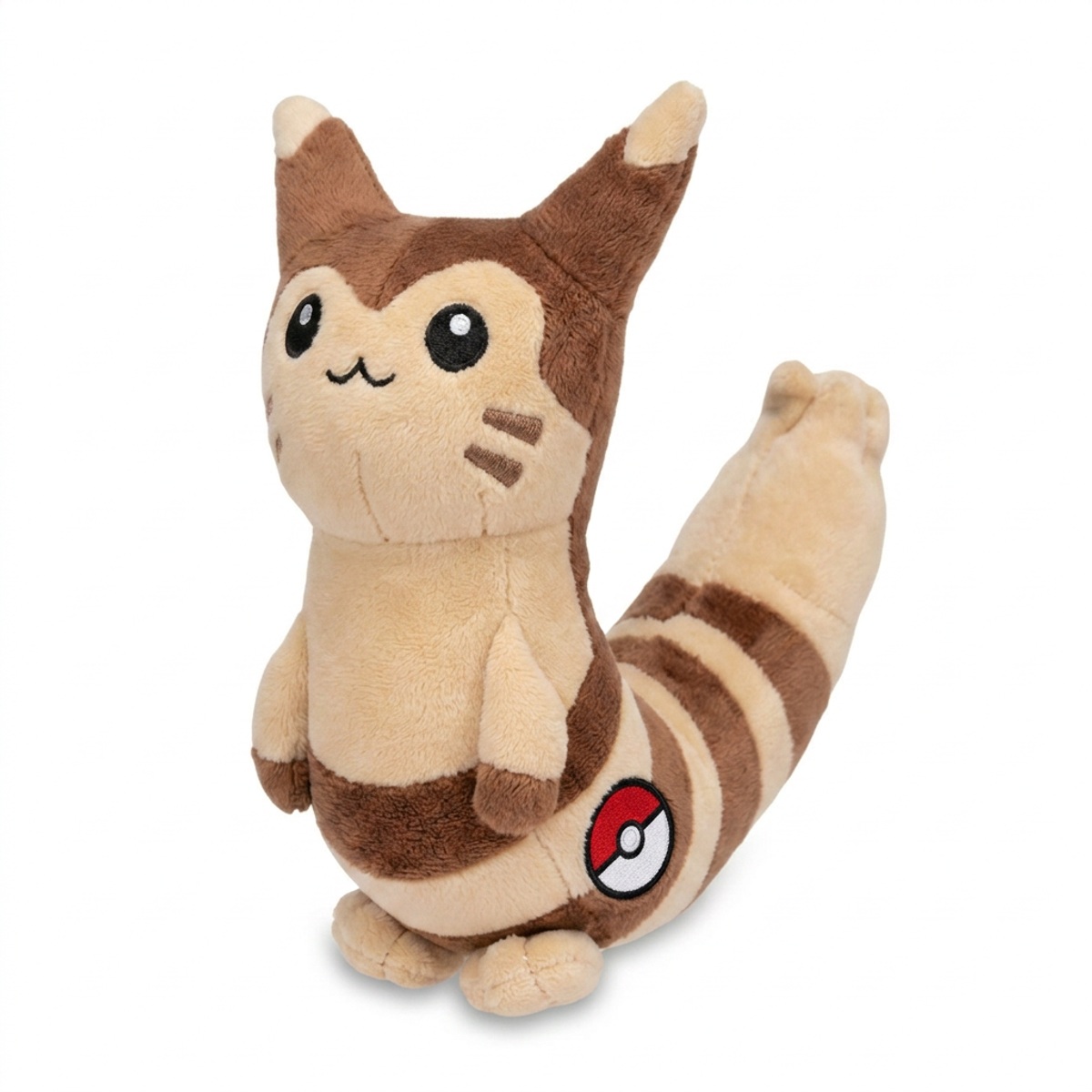 Furret Knuffel met badge die de echtheid bewijst.