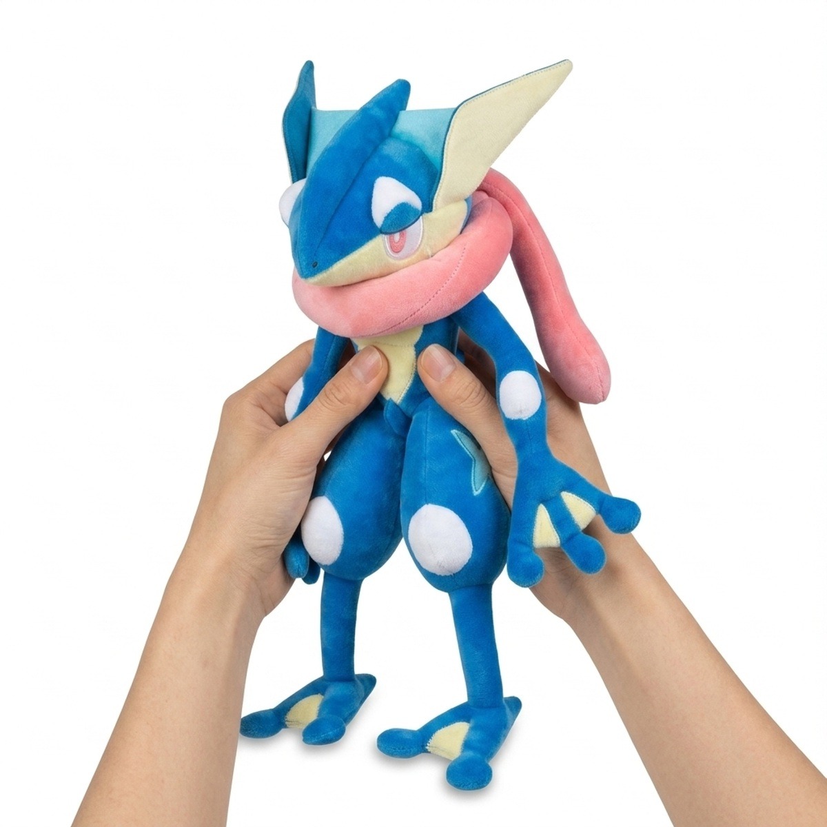 Greninja Knuffel vastgehouden in handen