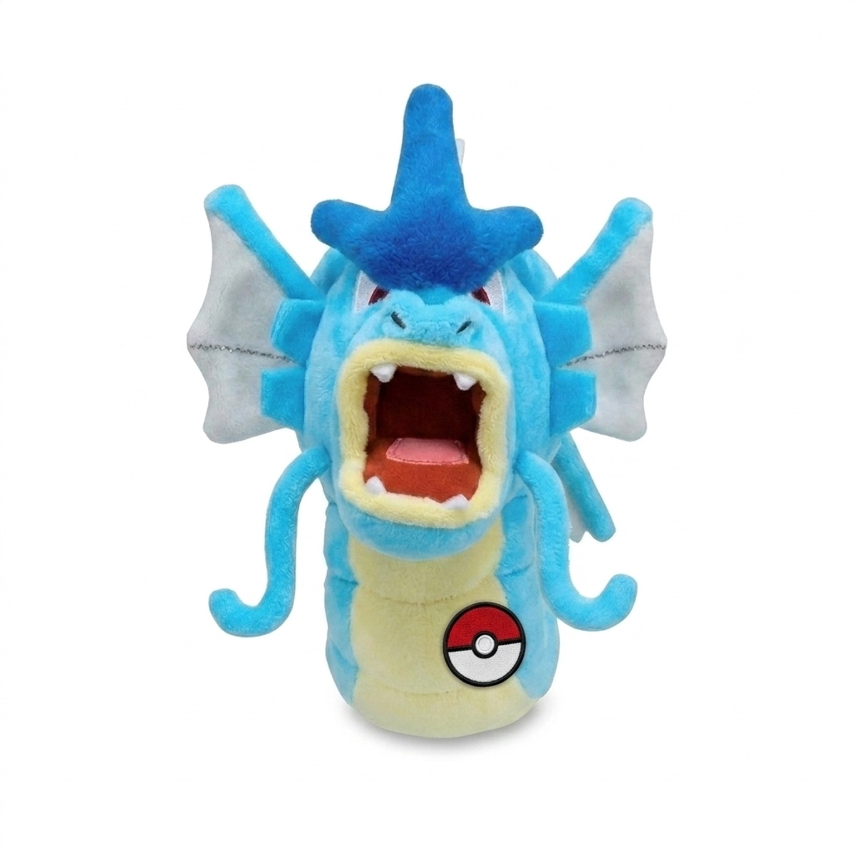 Gyarados Knuffel met badge die de echtheid bewijst.