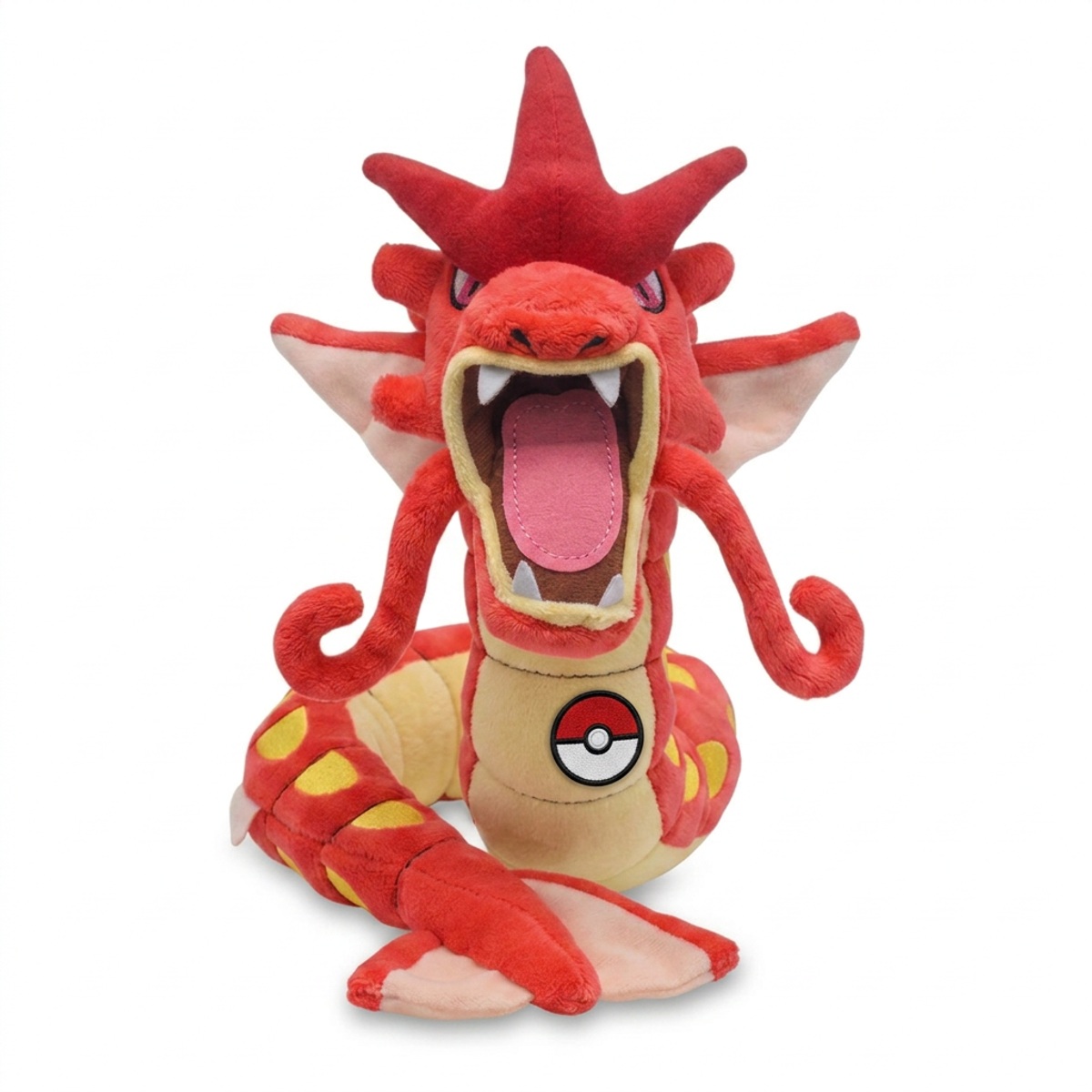 Gyarados Knuffel met badge die de echtheid bewijst.