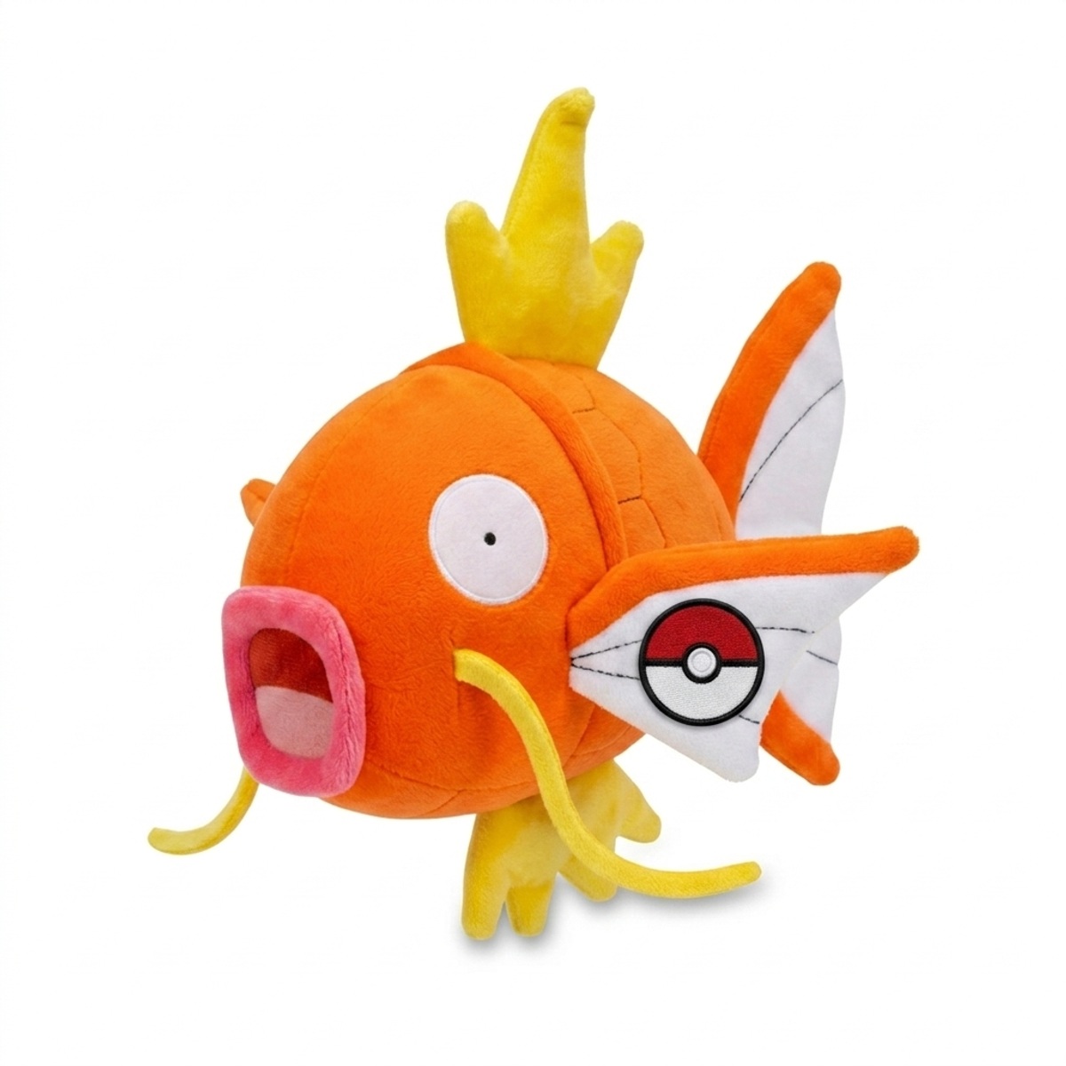 Magikarp Knuffel met badge die de echtheid bewijst.