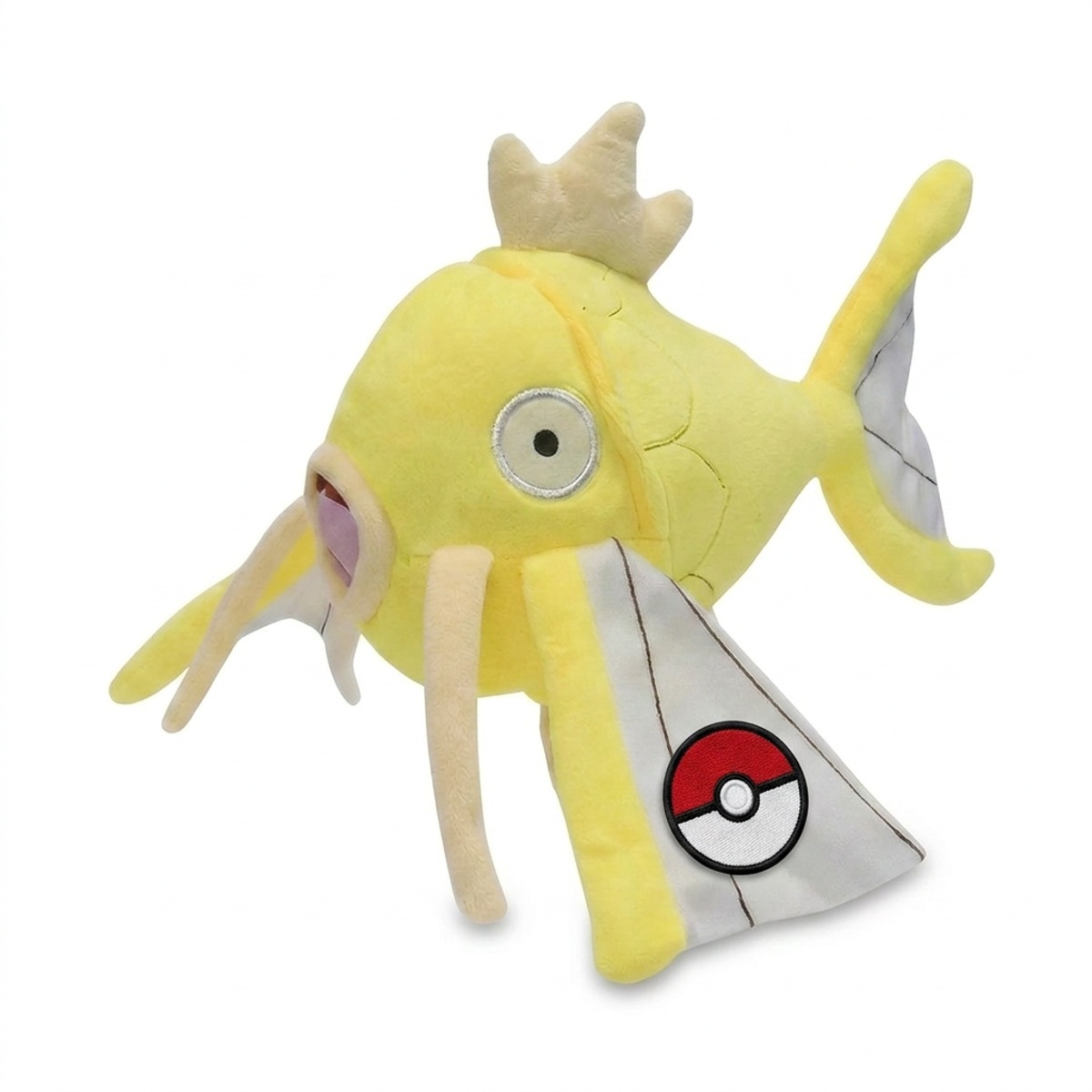 Magikarp Knuffel met badge die de echtheid bewijst.