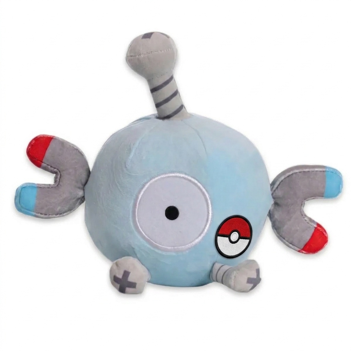 Magnemite Knuffel met badge die de echtheid bewijst.