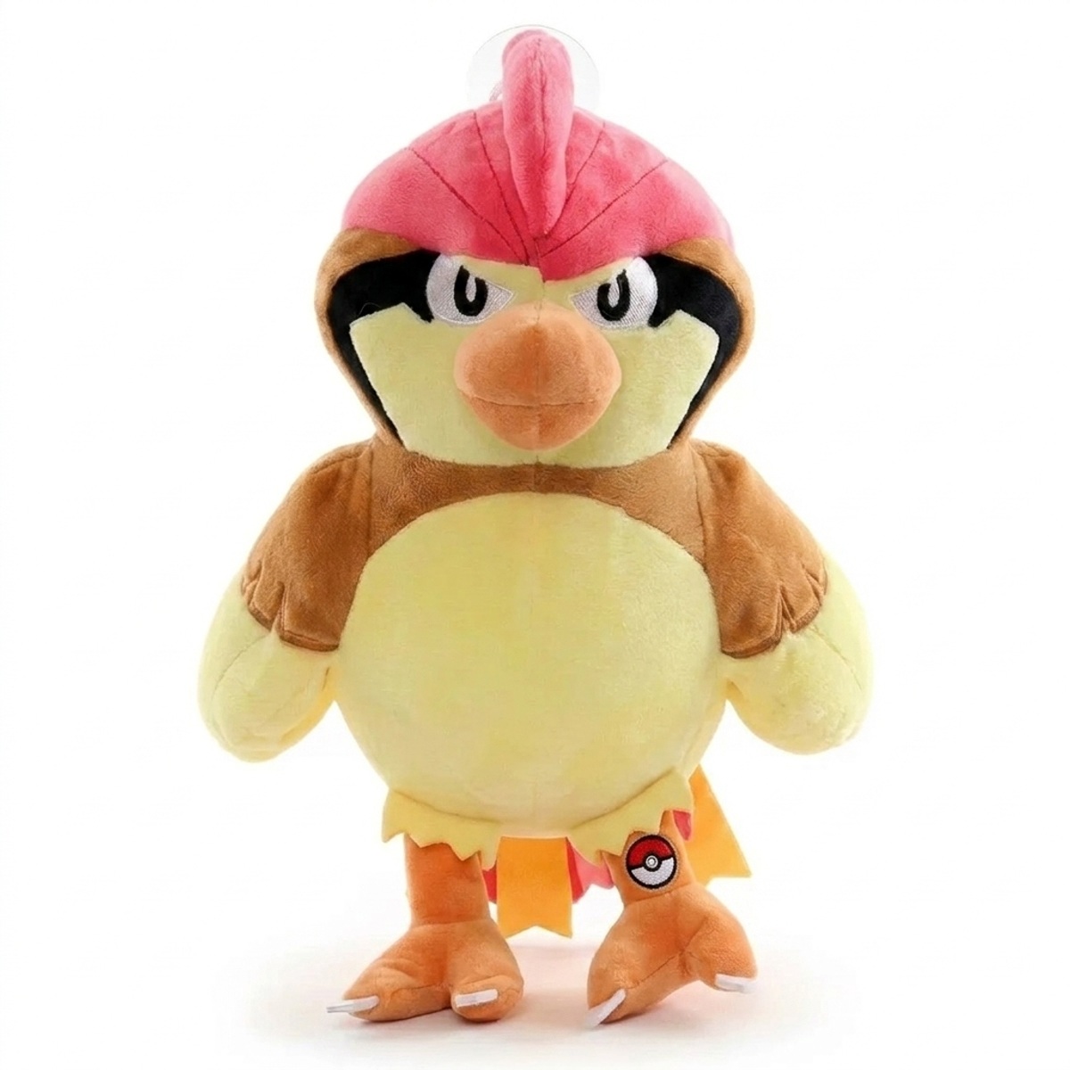 Pidgeotto Knuffel met badge die de echtheid bewijst.