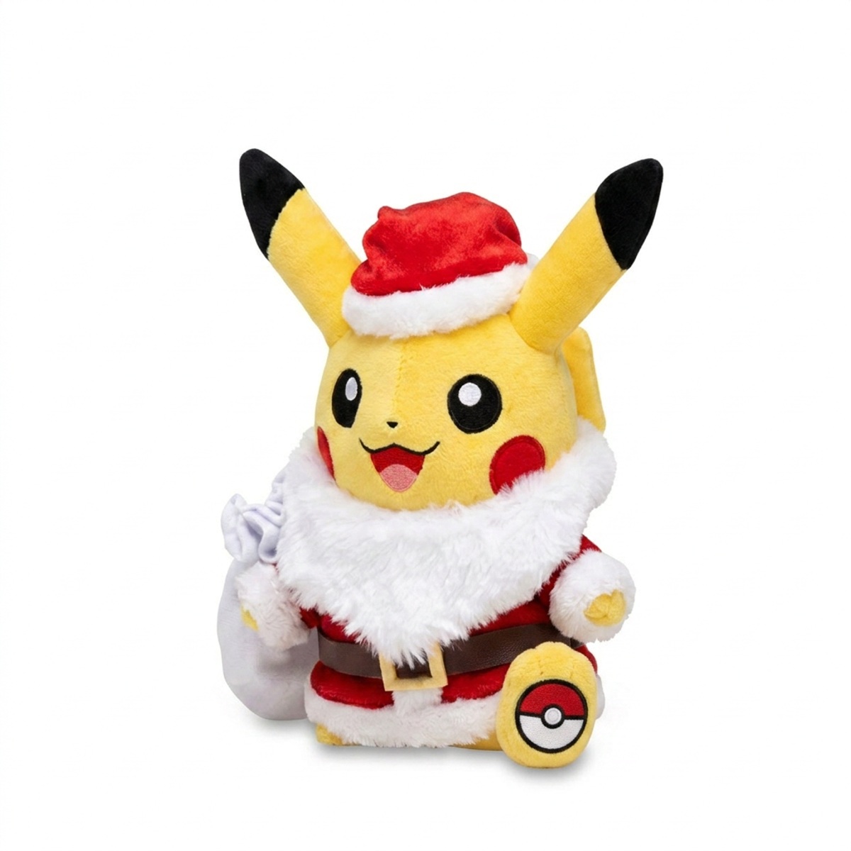 Pikachu Knuffel met badge die de echtheid bewijst.