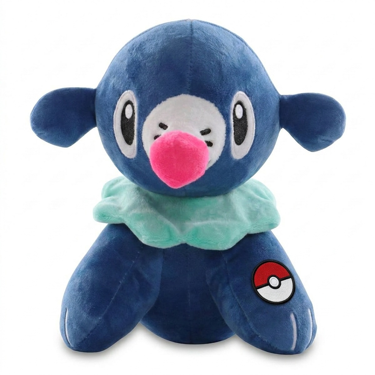 Popplio Knuffel met badge die de echtheid bewijst.