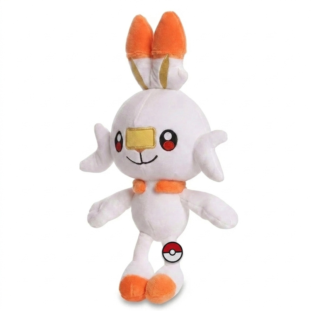 Scorbunny Knuffel met badge die de echtheid bewijst.