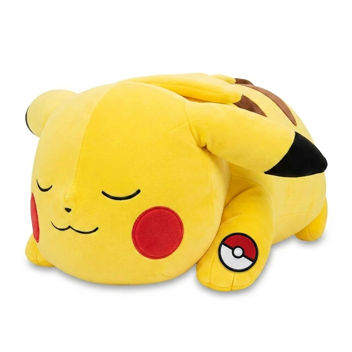 Pikachu Knuffel met badge die de echtheid bewijst.