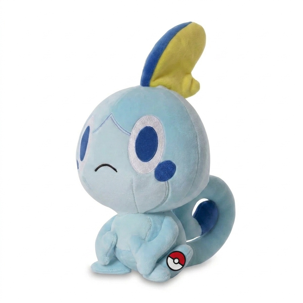 Sobble Knuffel met badge die de echtheid bewijst.