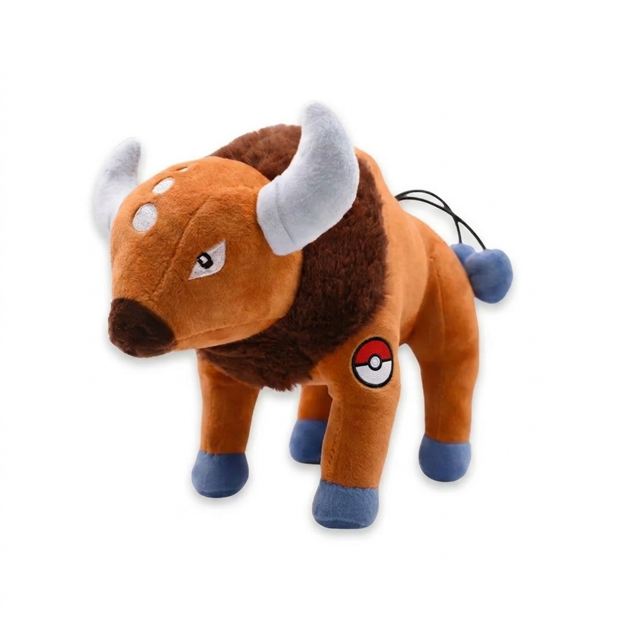 Tauros Knuffel met badge die de echtheid bewijst.