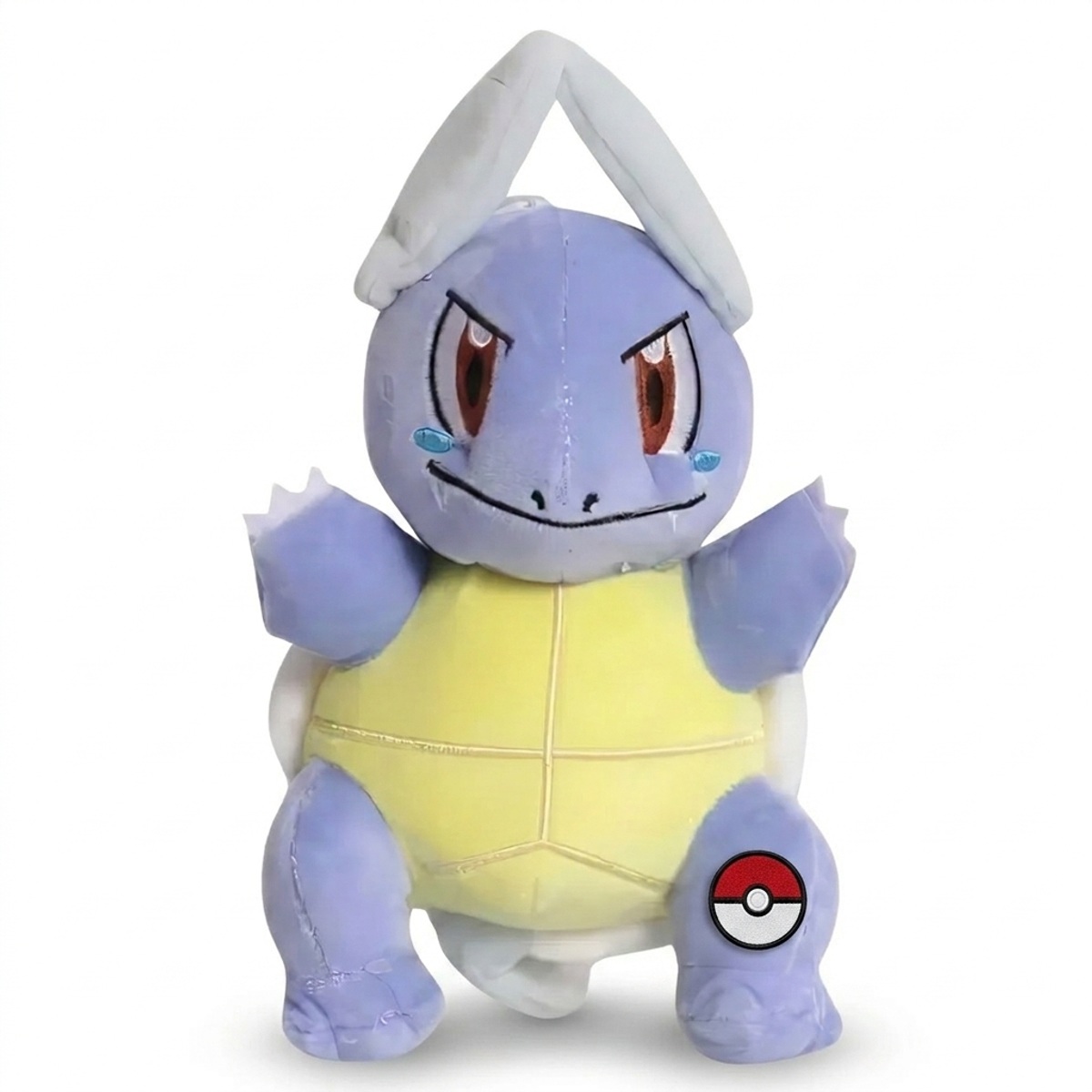 Wartortle Knuffel met badge die de echtheid bewijst.