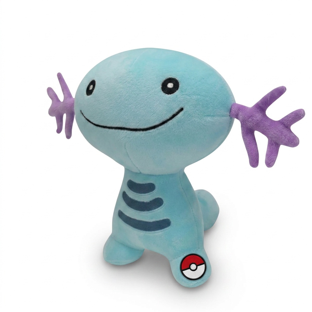 Wooper Knuffel met badge die de echtheid bewijst.