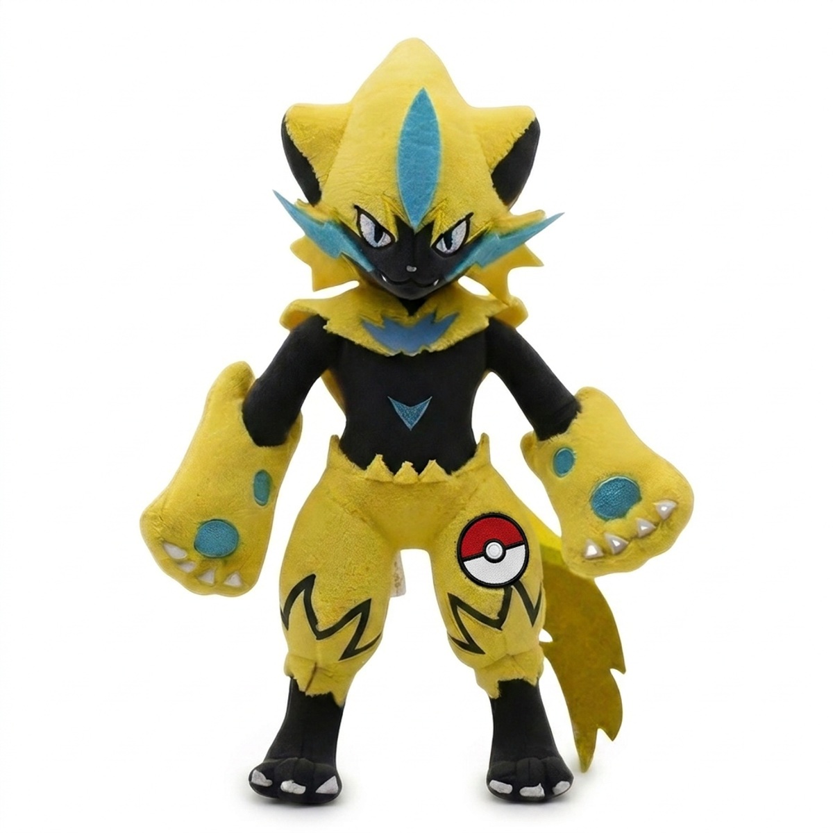 Zeraora Knuffel met badge die de echtheid bewijst.