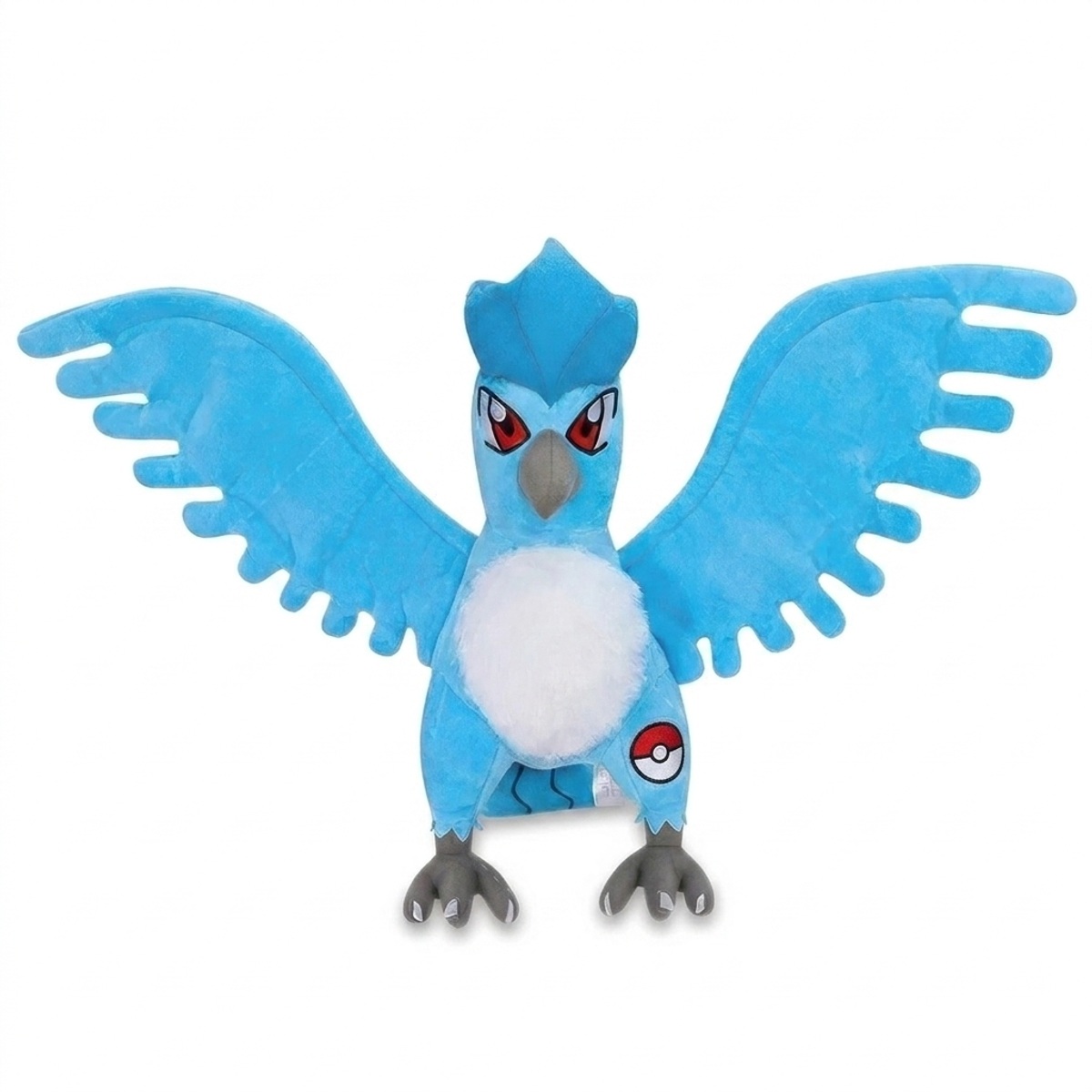 Articuno Knuffel met badge die de echtheid bewijst.