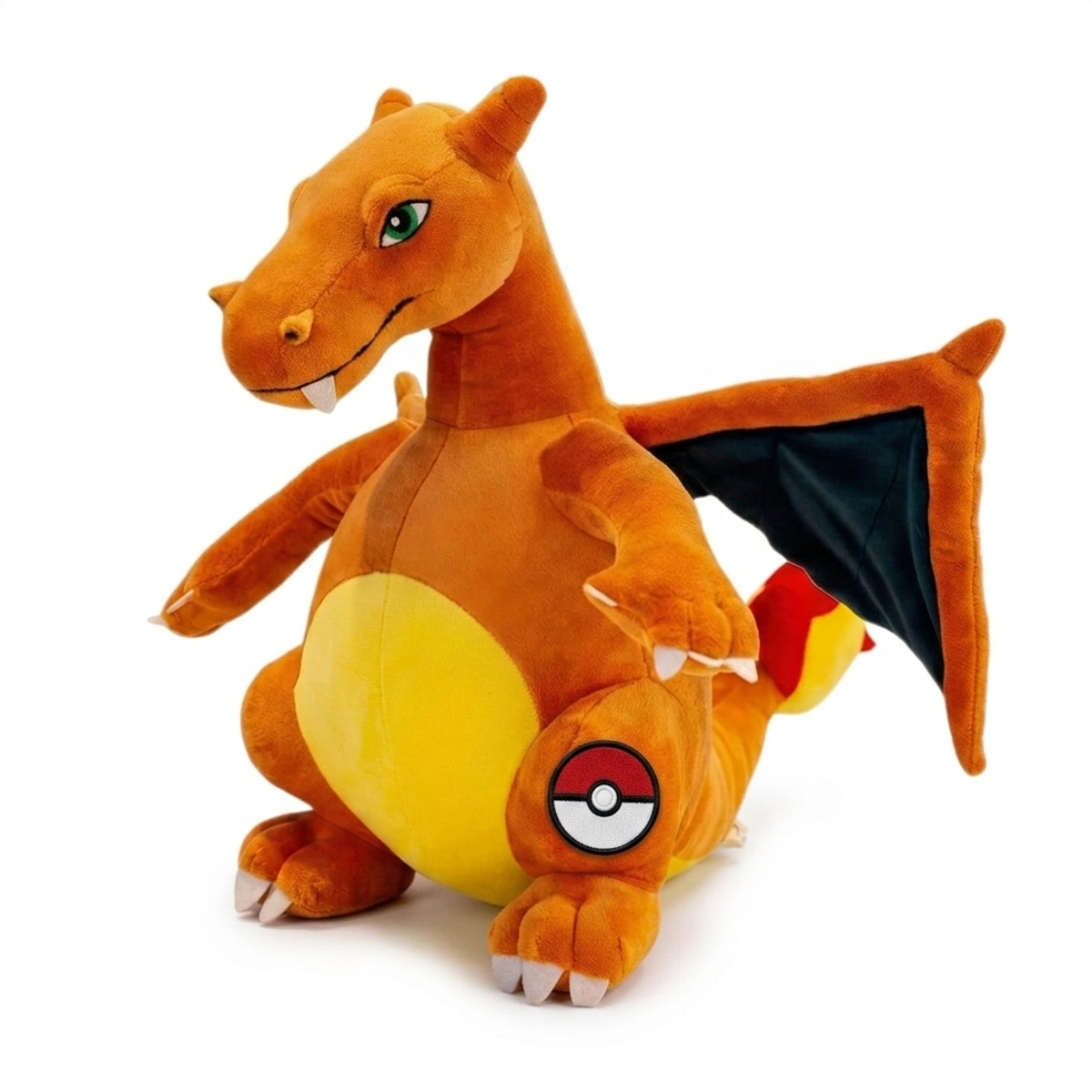 Charizard Reuze Knuffel met badge die de echtheid bewijst.