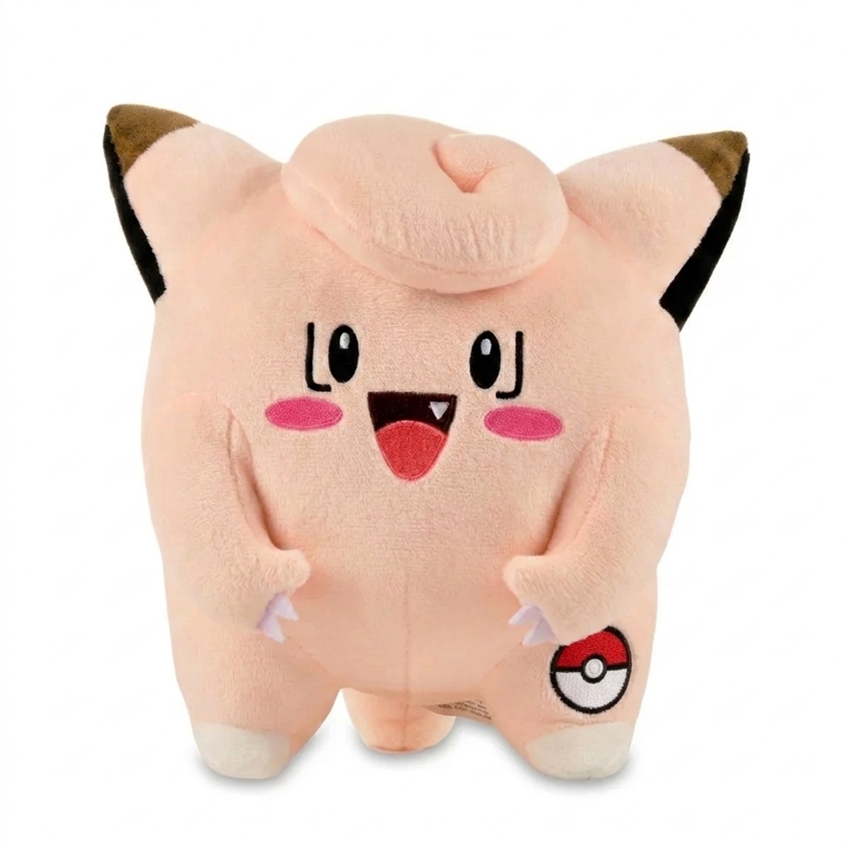 Clefairy Knuffel met badge die de echtheid bewijst.