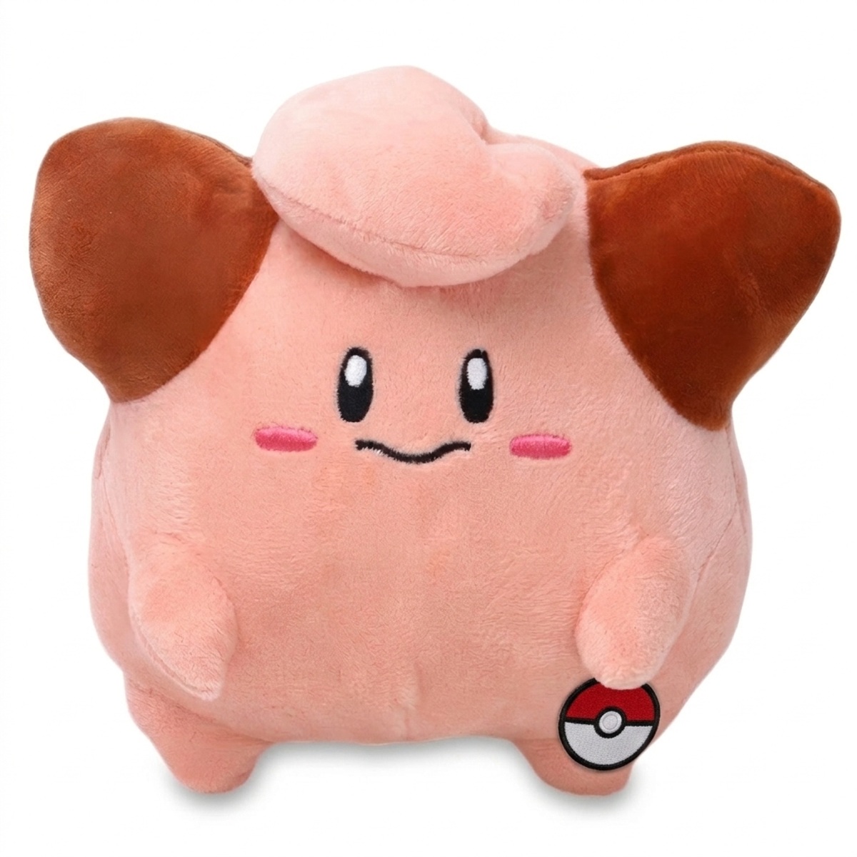 Cleffa Knuffel met badge die de echtheid bewijst.