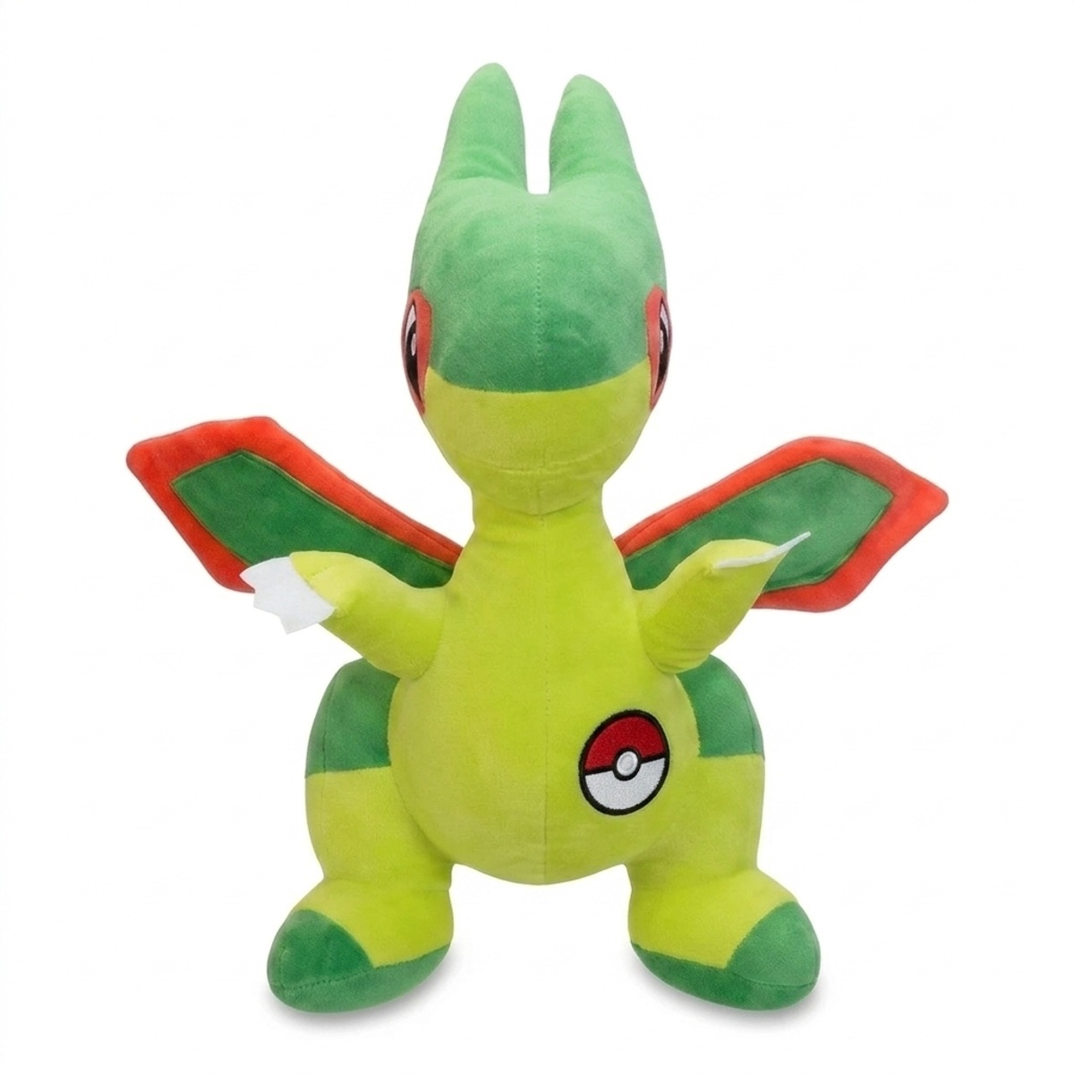 Flygon Knuffel met badge die de echtheid bewijst.
