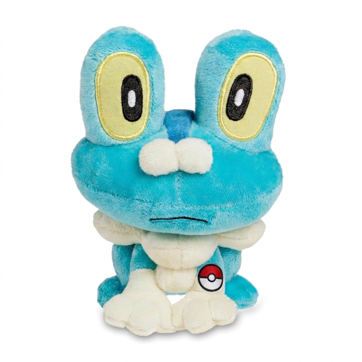Froakie Knuffel met badge die de echtheid bewijst.