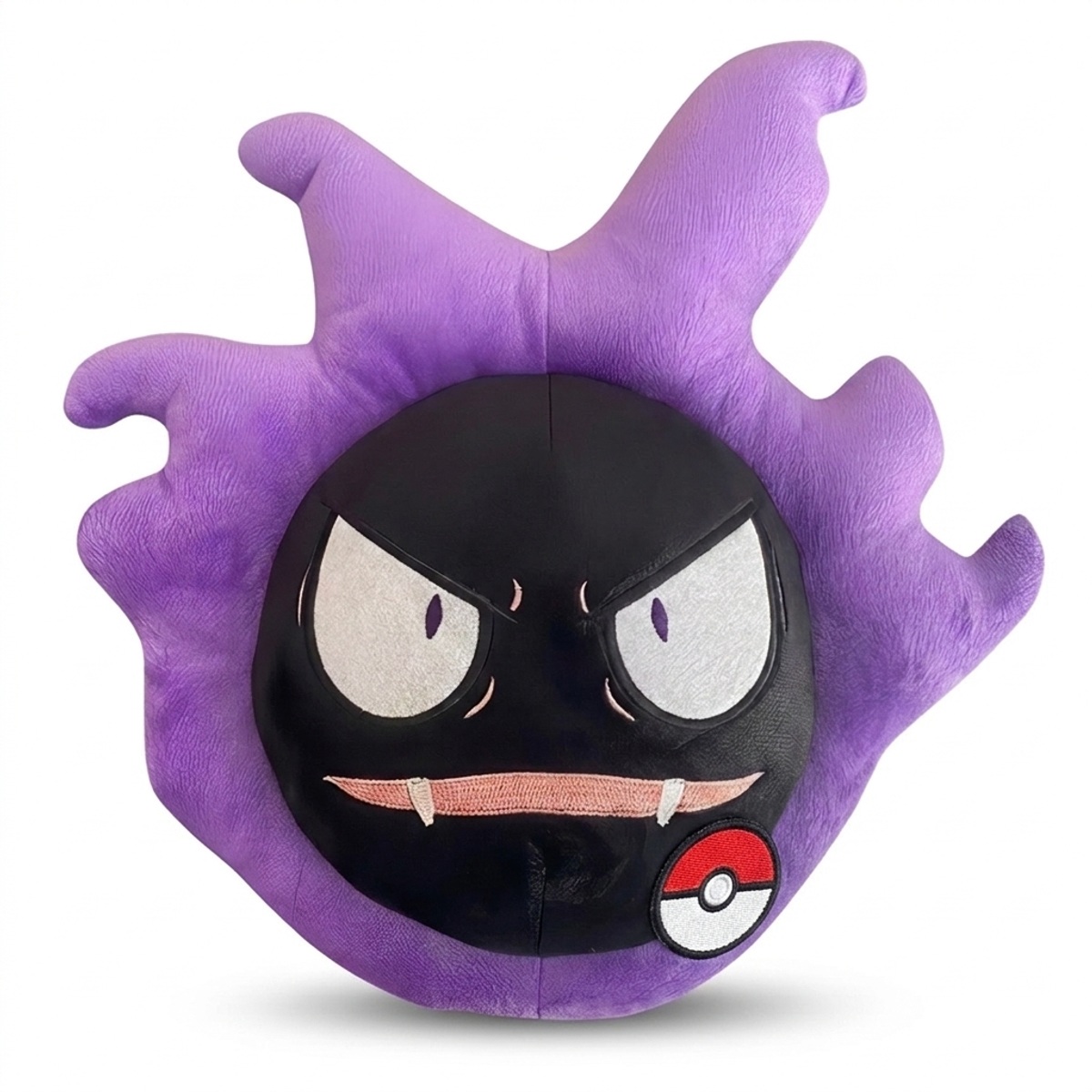 Gastly Knuffel met badge die de echtheid bewijst.