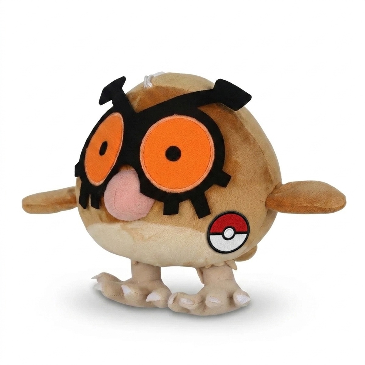 Hoothoot Knuffel met badge die de echtheid bewijst.