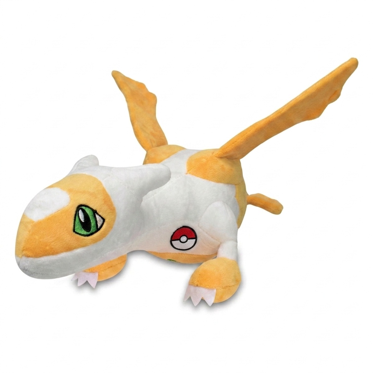 Latias Knuffel met badge die de echtheid bewijst.