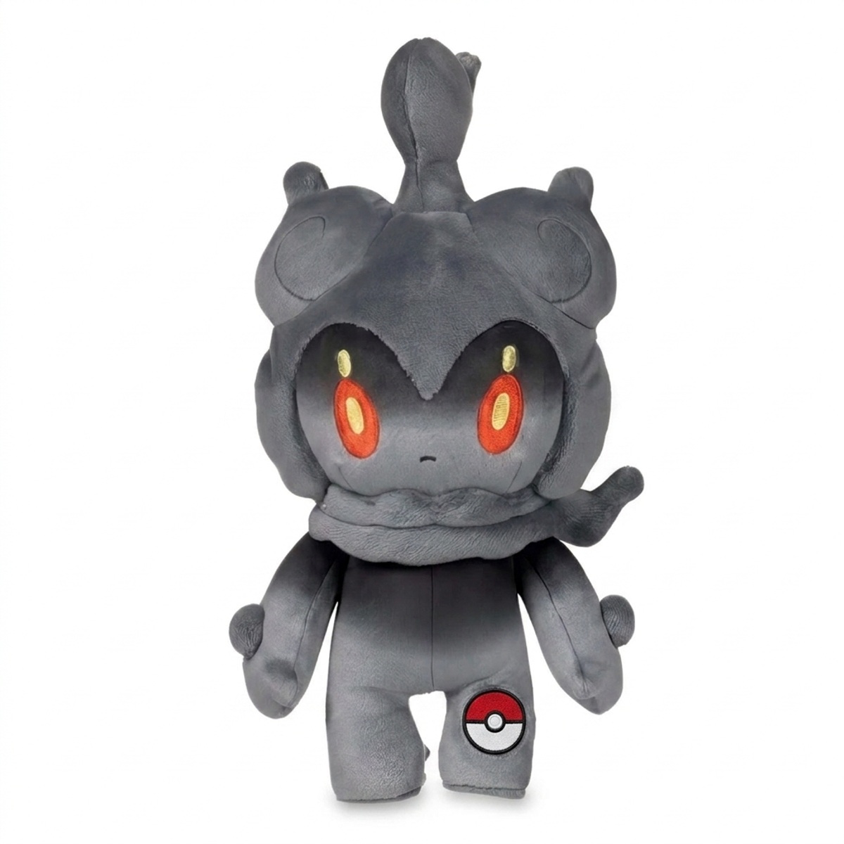 Marshadow Knuffel met badge die de echtheid bewijst.