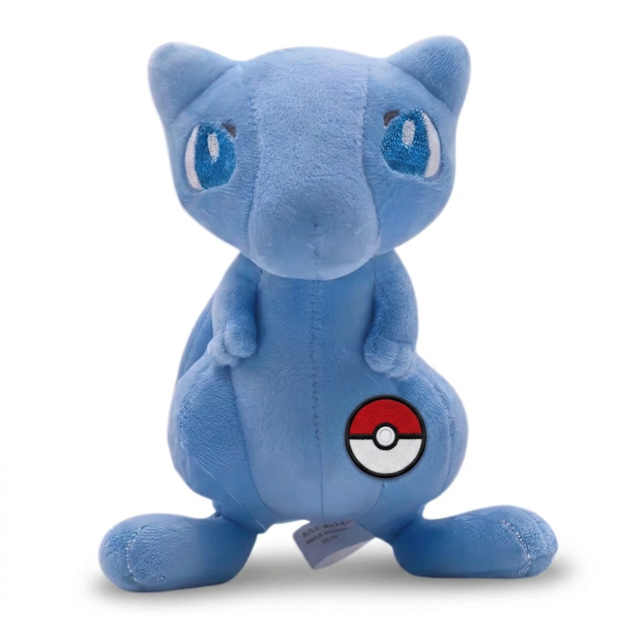 Mew Knuffel met badge die de echtheid bewijst.