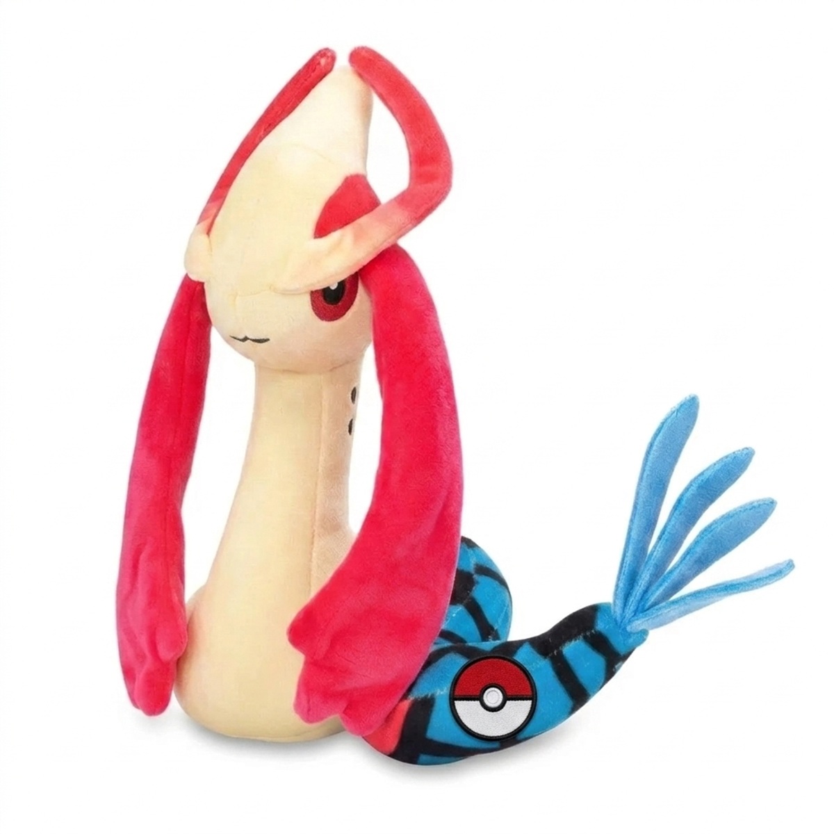 Milotic Knuffel met badge die de echtheid bewijst.