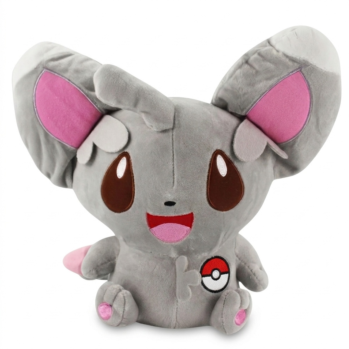 Minccino Knuffel met badge die de echtheid bewijst.