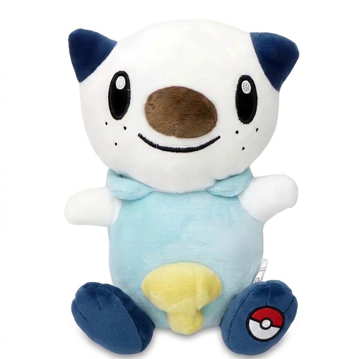 Oshawott Knuffel met badge die de echtheid bewijst.
