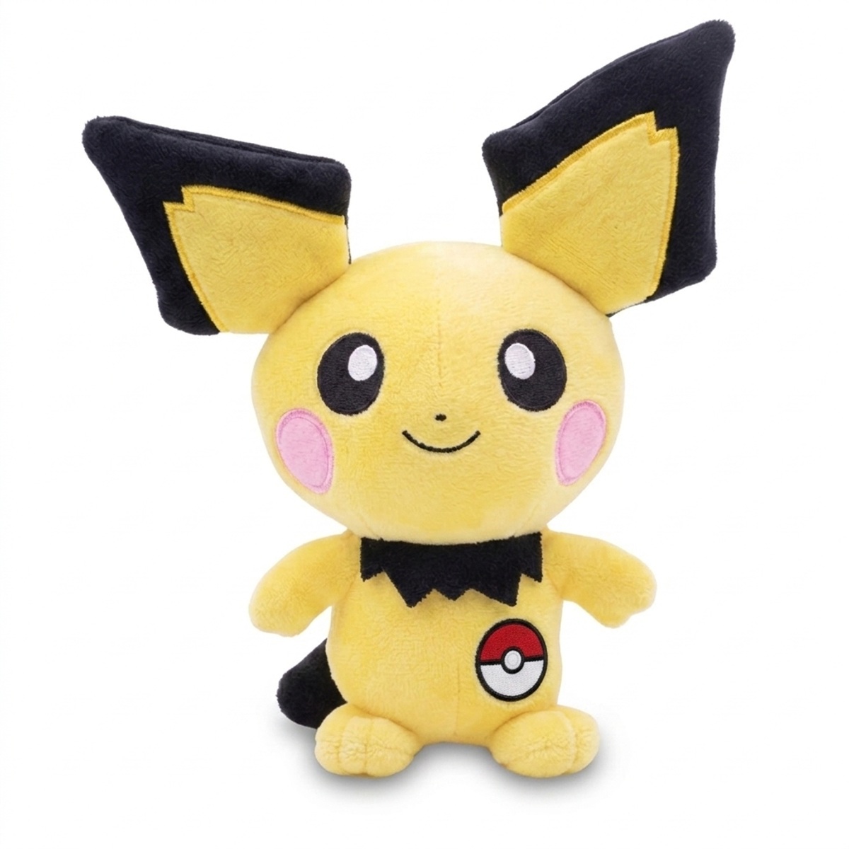 Pichu Knuffel met badge die de echtheid bewijst.