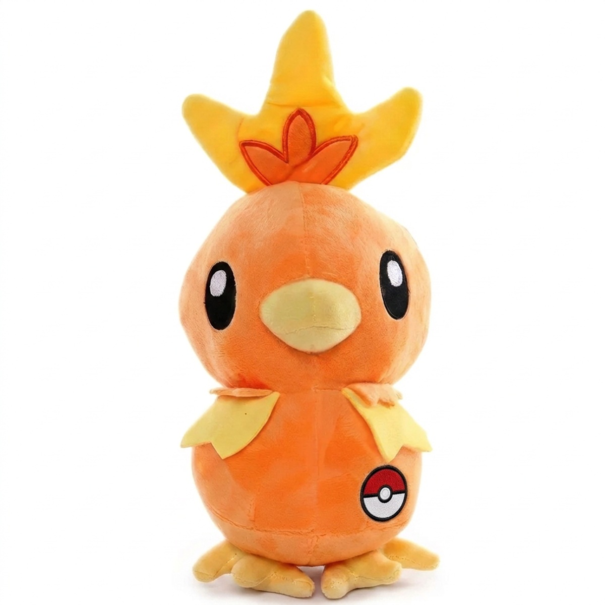 Torchic Knuffel met badge die de echtheid bewijst.