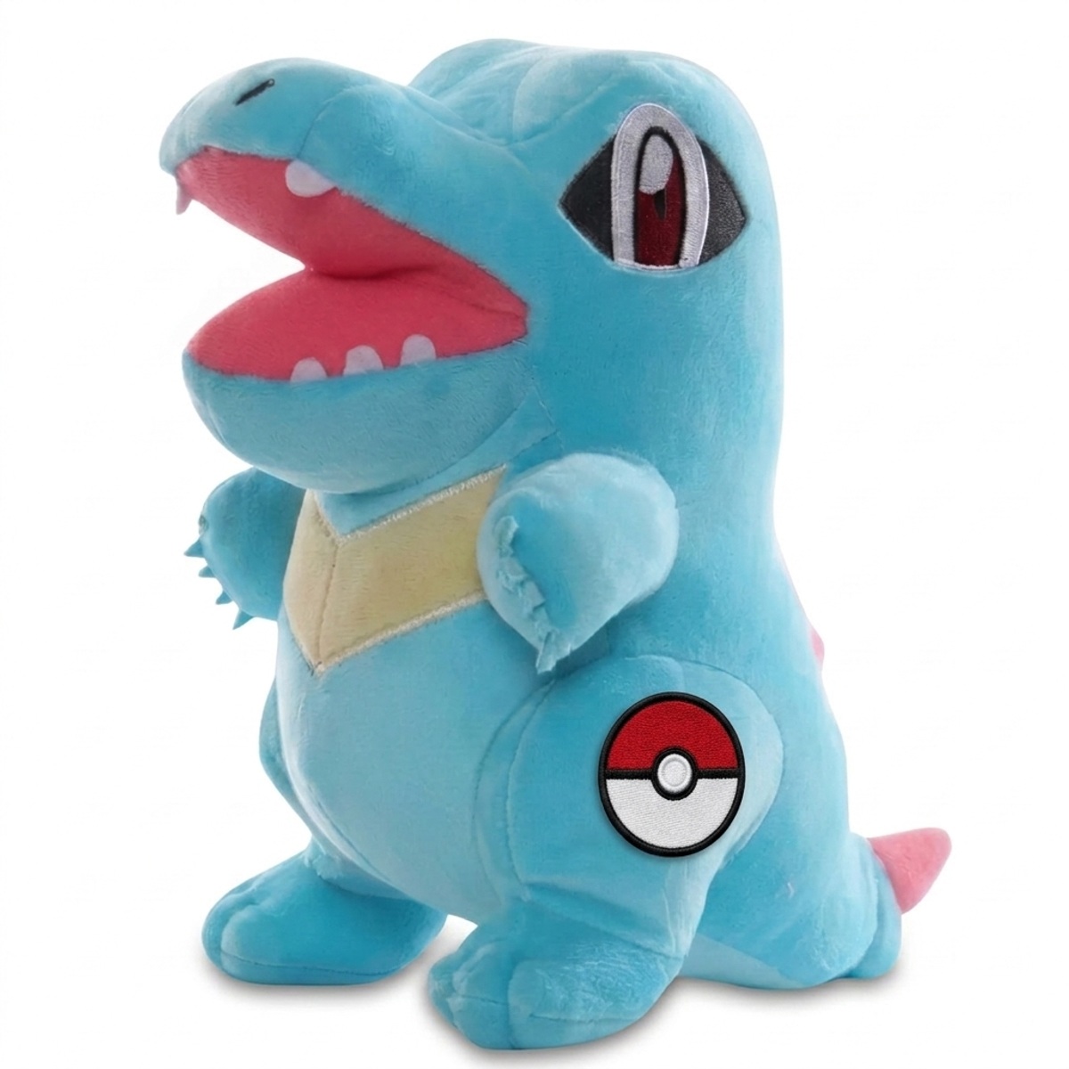 Totodile Knuffel met badge die de echtheid bewijst.