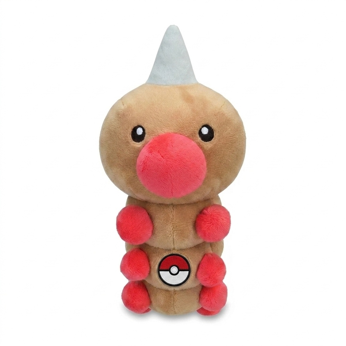 Weedle Knuffel met badge die de echtheid bewijst.
