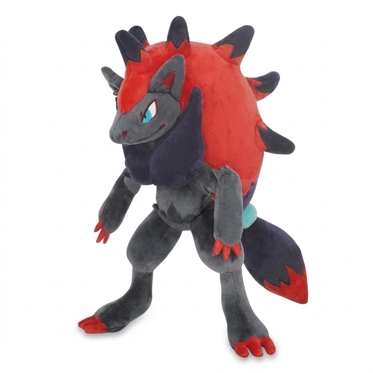 Zoroark Knuffel driekwart weergave